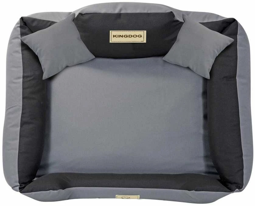 Aio Factory Šuns guolis KINGDOG MM43 100x75 cm personalizuotas nuimamas neslystantis tamsiai pilkas