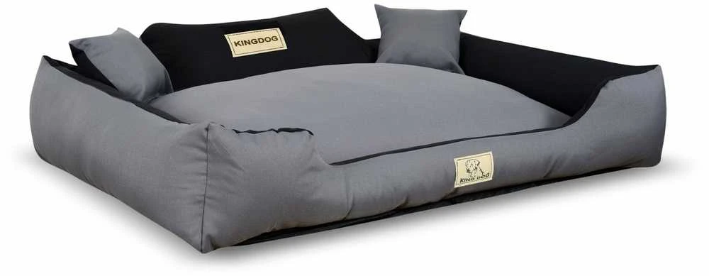 Aio Factory Šuns guolis KINGDOG MM43 115x95 cm, nuimamas, personalizuotas, neslystantis, tamsiai pilkas