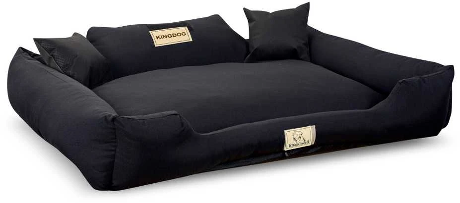 Aio Factory Šuns guolis KINGDOG MM43 115x95 cm, nuimamas, personalizuotas, neslystantis, juodas