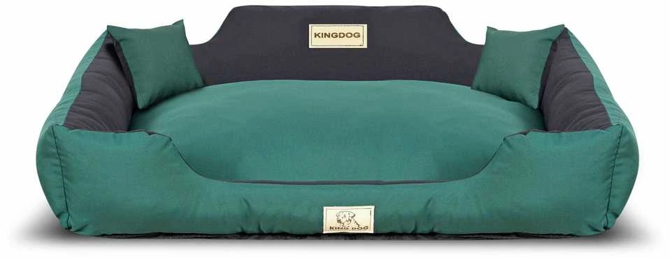 Aio Factory Šuns guolis KINGDOG MM43 115x95 cm, nuimamas, personalizuotas, neslystantis, žalias