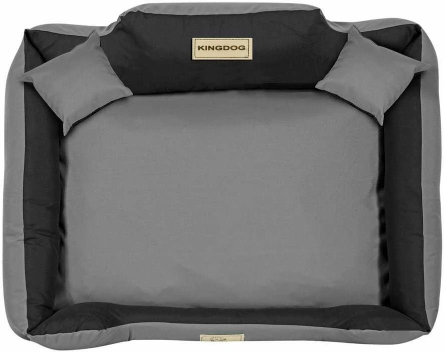 Aio Factory Šuns guolis KINGDOG MM43 115x95 cm, nuimamas, personalizuotas, neslystantis, tamsiai pilkas