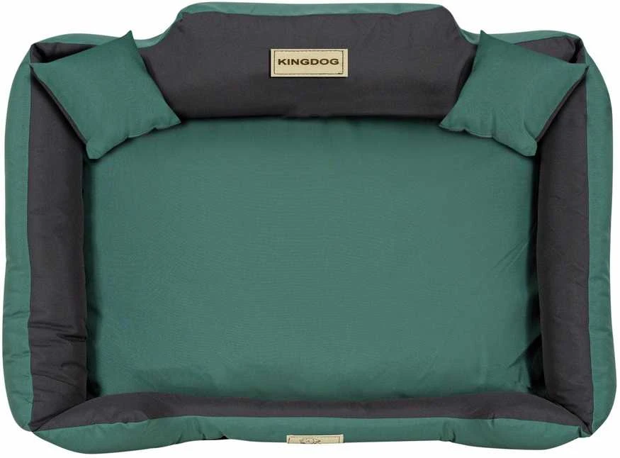 Aio Factory Šuns guolis KINGDOG MM43 115x95 cm, nuimamas, personalizuotas, neslystantis, žalias