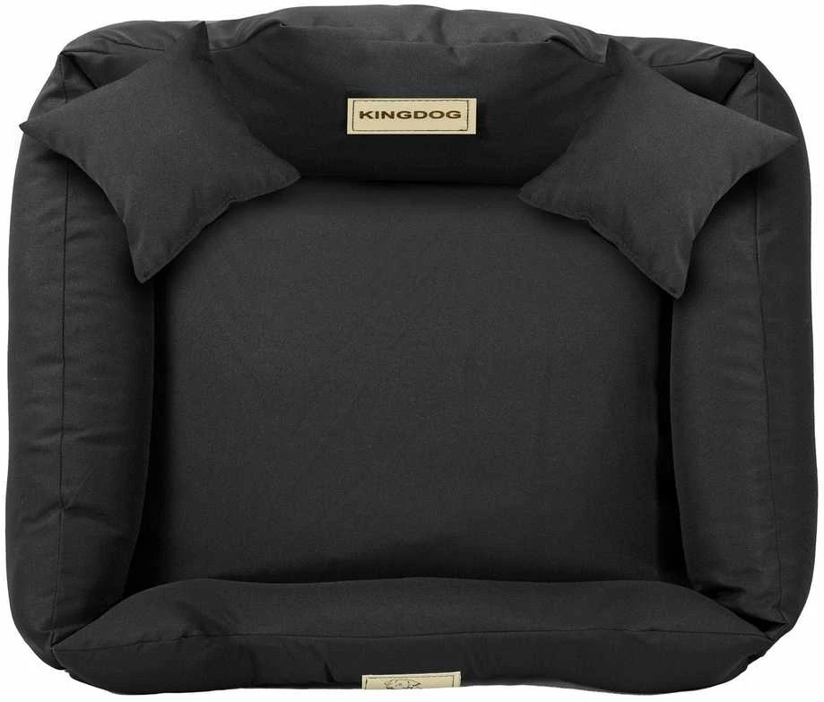 Aio Factory Šuns guolis KINGDOG MM43 75x65 cm, nuimamas, neslystantis, juodas, personalizuotas