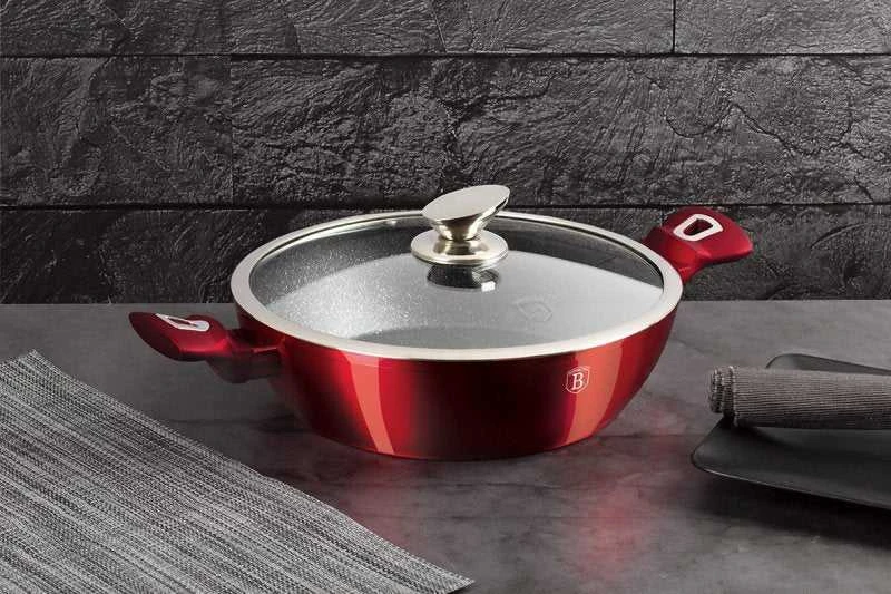Berlinger Haus Puodų ir keptuvės komplektas, 6dalių, Berlingerhaus Metallic Line Burgundy Edition | BH-7046