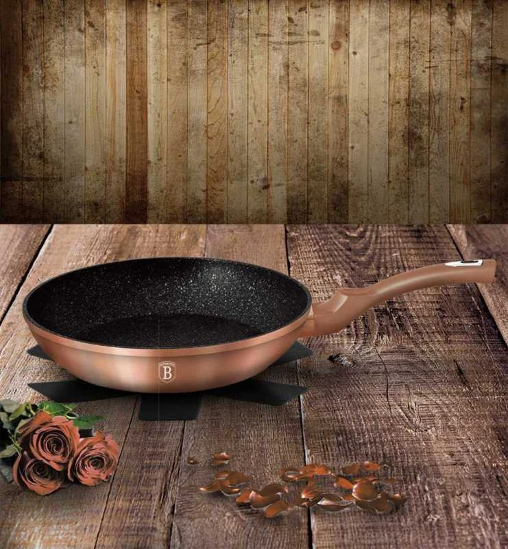 Keptuvė Berlinger Haus grilio Metallic Line Rose Gold Edition 26cm 3vnt.