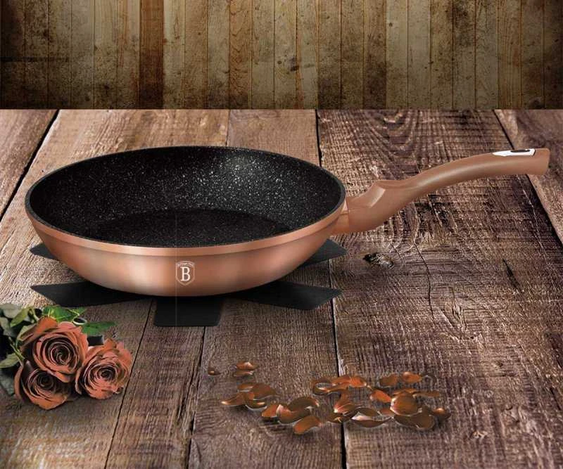 Keptuvė Berlinger Haus grilio Metallic Line Rose Gold Edition 26cm 3vnt.