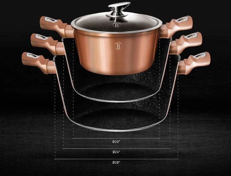 Berlinger namas KOMPLET GARNKÓW 11-EL. BERLINGER HAUS METALLIC LINE ROSE GOLD BH-6191