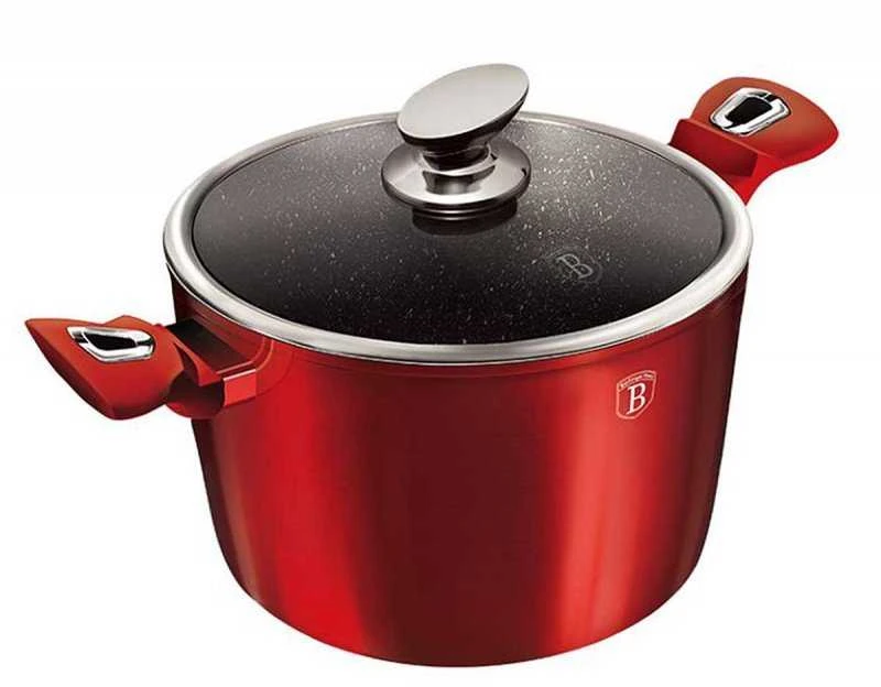 PUODŲ RINKINYS 16 vnt BERLINGER HAUS METALLIC LINE BURGUNDY BH-6781
