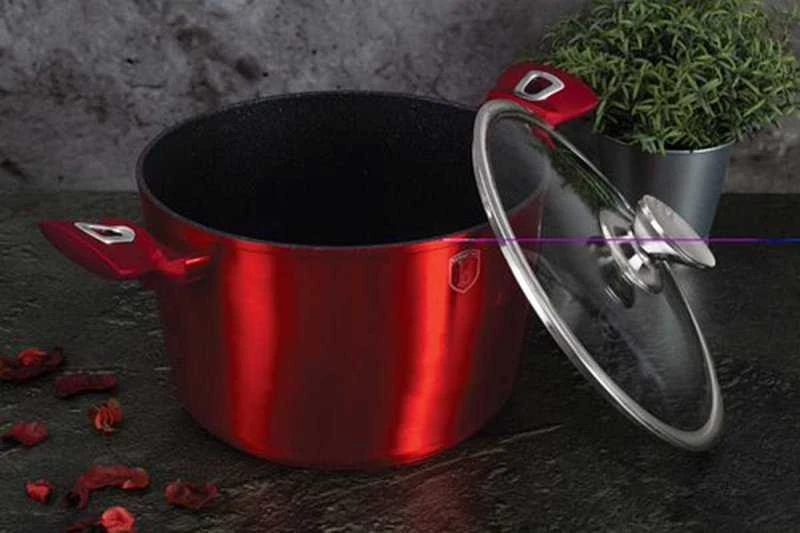 PUODŲ RINKINYS 16 vnt BERLINGER HAUS METALLIC LINE BURGUNDY BH-6781