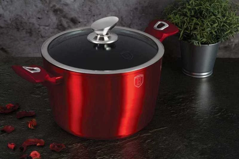 PUODŲ RINKINYS 16 vnt BERLINGER HAUS METALLIC LINE BURGUNDY BH-6781