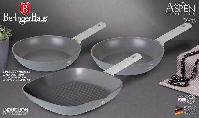 Keptuvė Berlinger Haus komplektas Tytanowa 20 24 28cm