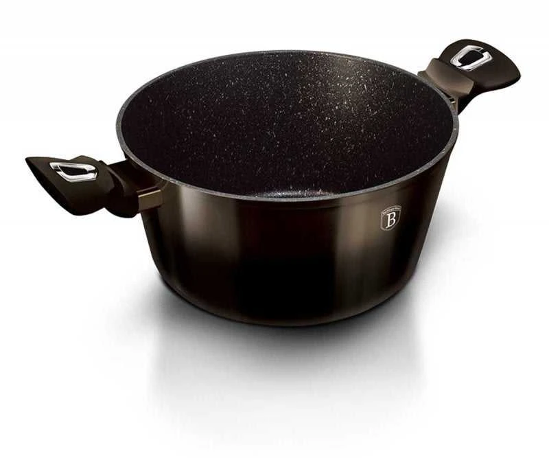Berlinger Haus granitinis puodas bh-6606, shiny juodas, 28 cm