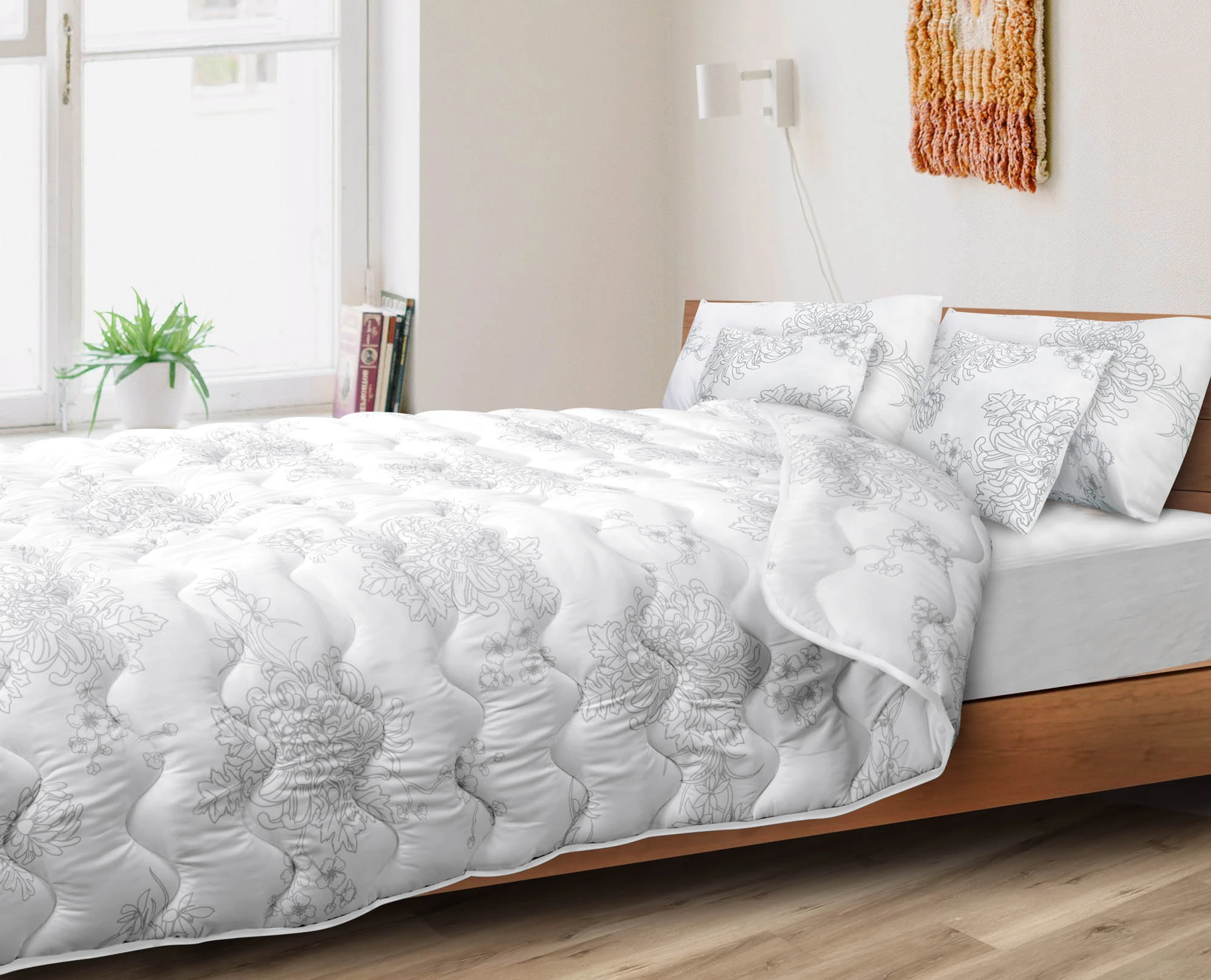 Aio Factory Antklodė 220x240 cm, visus metus išlaikoma antialerginė mikropluošto drobė su spausdintu silikonu aprašymas - Prekės nuotrauka