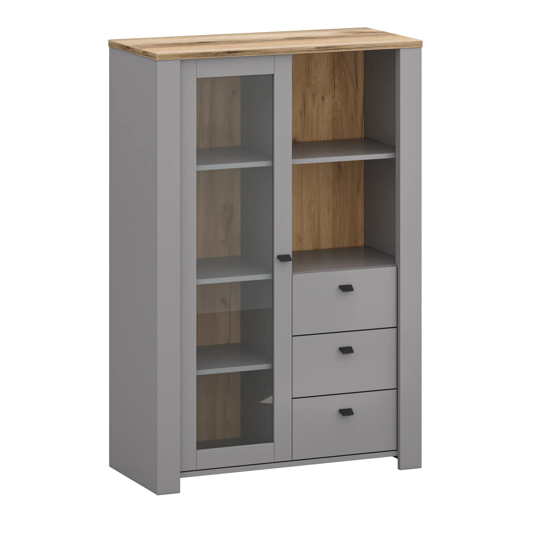 Target Home LATOUR C žema vitrina, 1W3S, pilka/DELANO šviesa aprašymas - Prekės nuotrauka