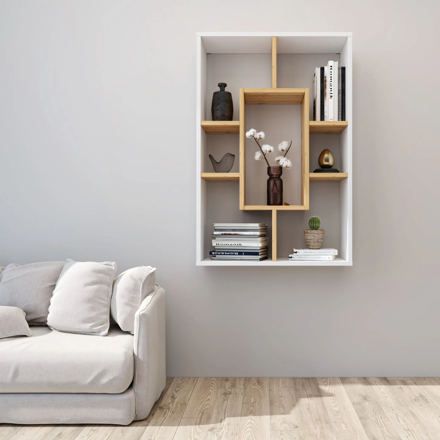 Target Home Lentyna 90x60x20 cm siena-grinda balta wotan aprašymas - Prekės nuotrauka