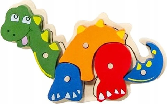 Brak Danych Medinė dėlionė dinozaurams, 5 vnt. aprašymas - Prekės nuotrauka