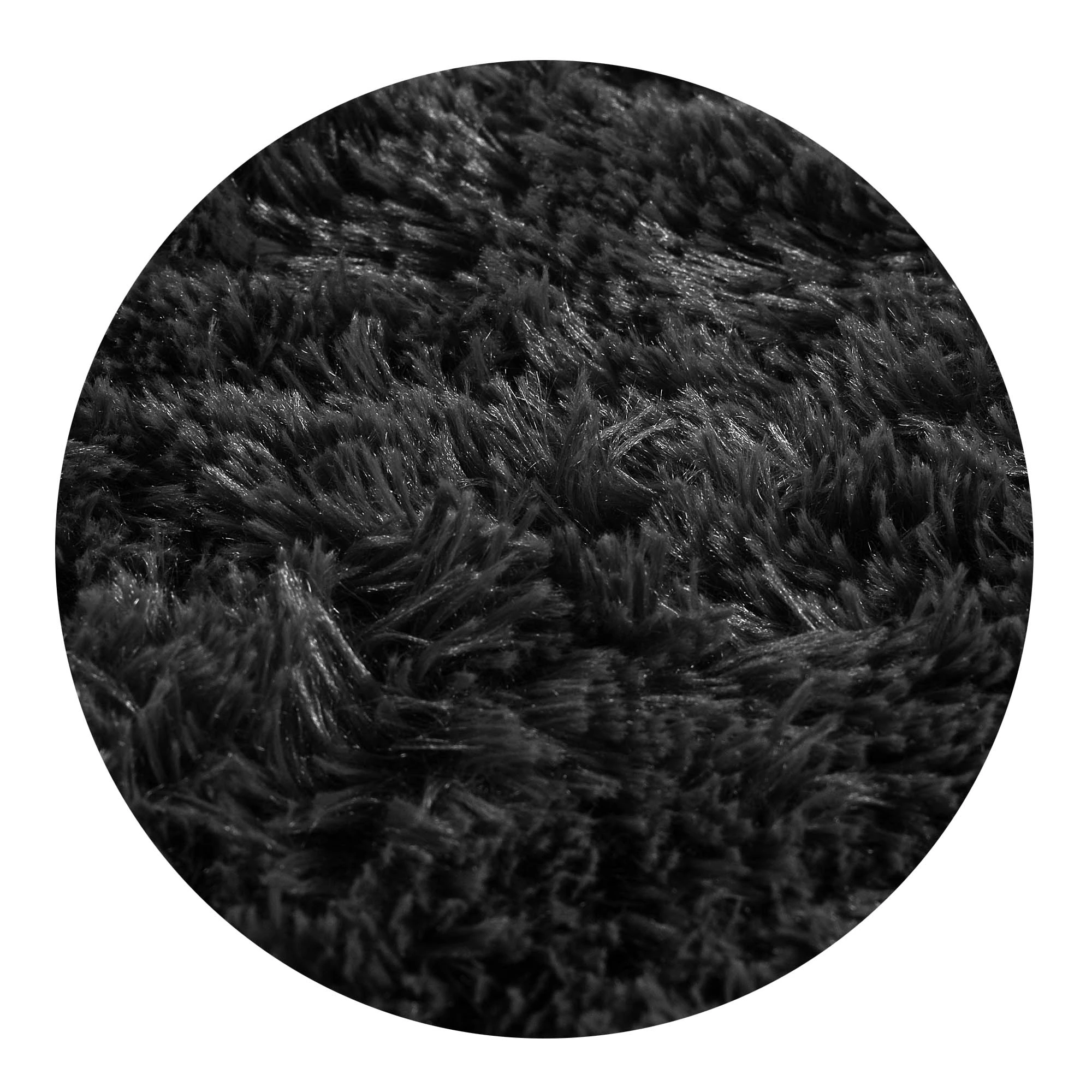 Aio Factory Neslystantis Shaggy kilimas, 80x120 cm, juodas aprašymas - Prekės nuotrauka