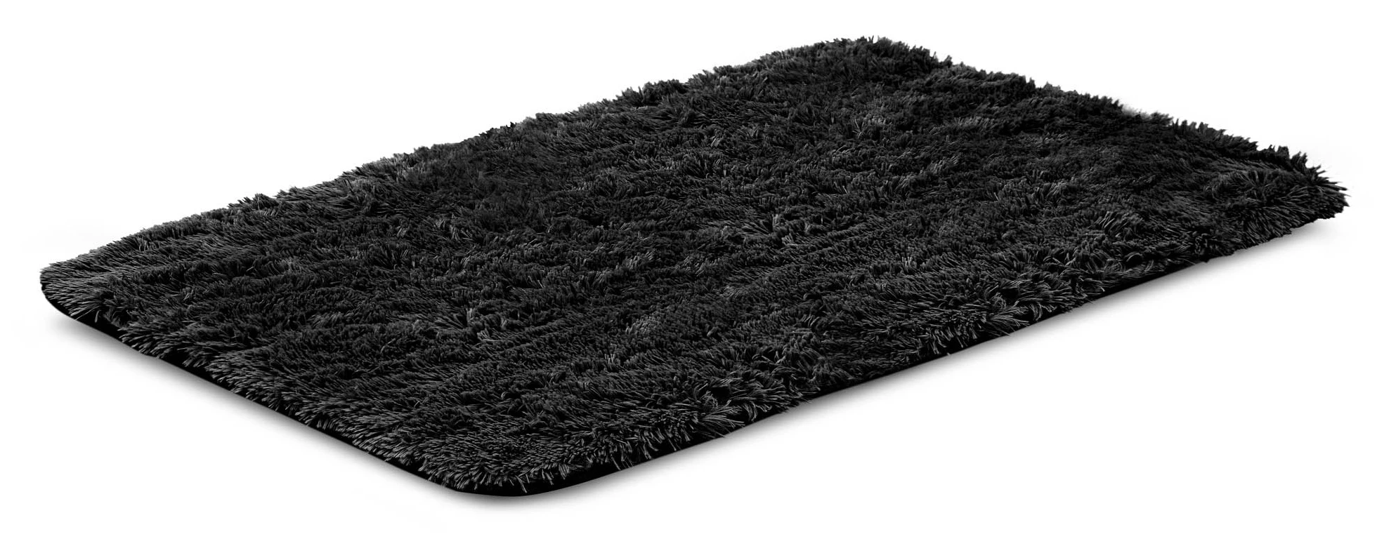 Aio Factory Neslystantis Shaggy kilimas, 80x120 cm, juodas aprašymas - Prekės nuotrauka