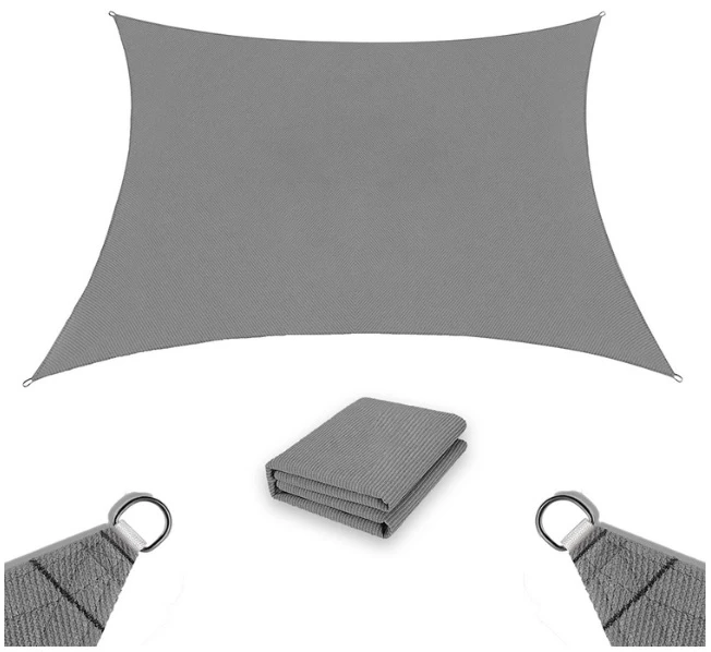 Aio Factory Saulės burė vandeniui atspari nailono 3x2m pilka aprašymas - Prekės nuotrauka