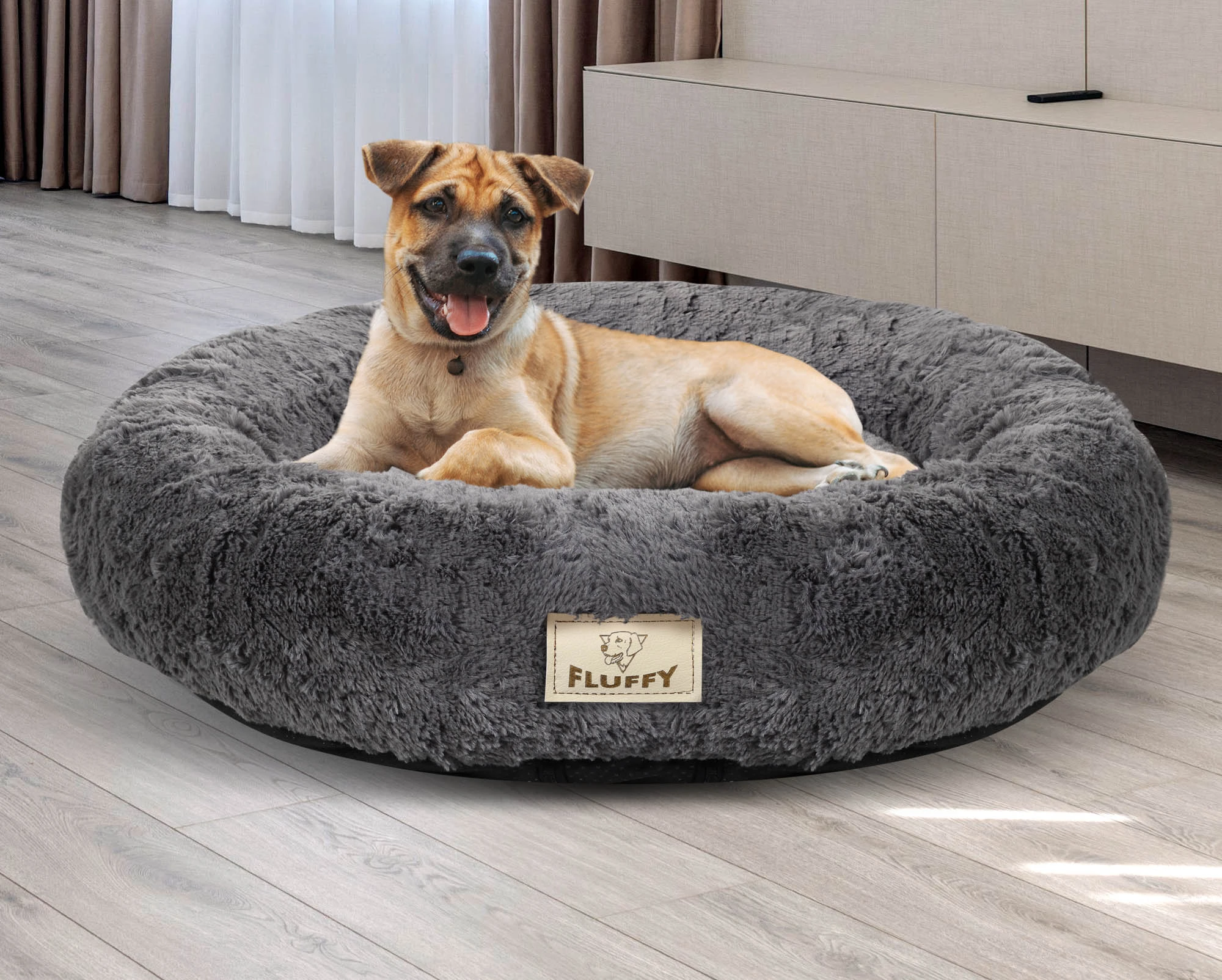 Aio Factory Shaggy lova 40 cm tamsiai pilka nuimama neslystanti aprašymas - Prekės nuotrauka