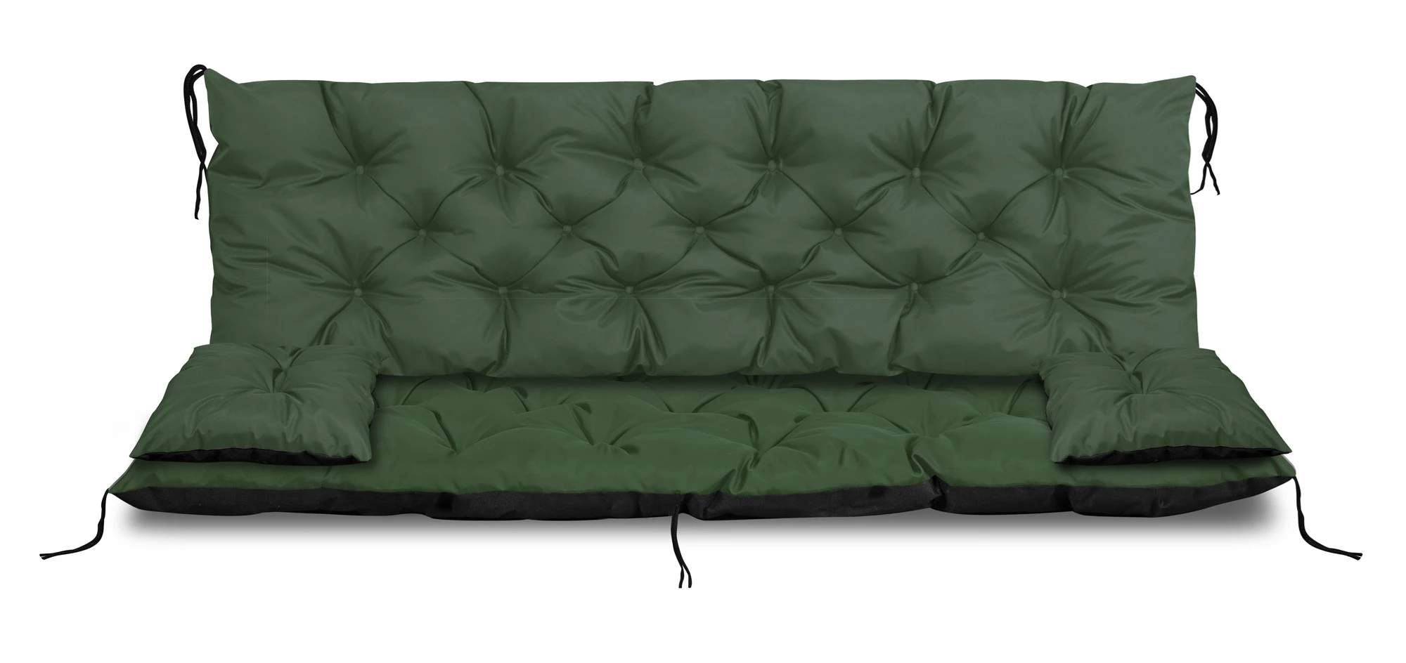 Aio Factory Sodo pagalvėlė 100x60x50 cm + 2 pagalvėlės sūpynėms, atsparios vandeniui, žalios spalvos aprašymas - Prekės nuotrauka
