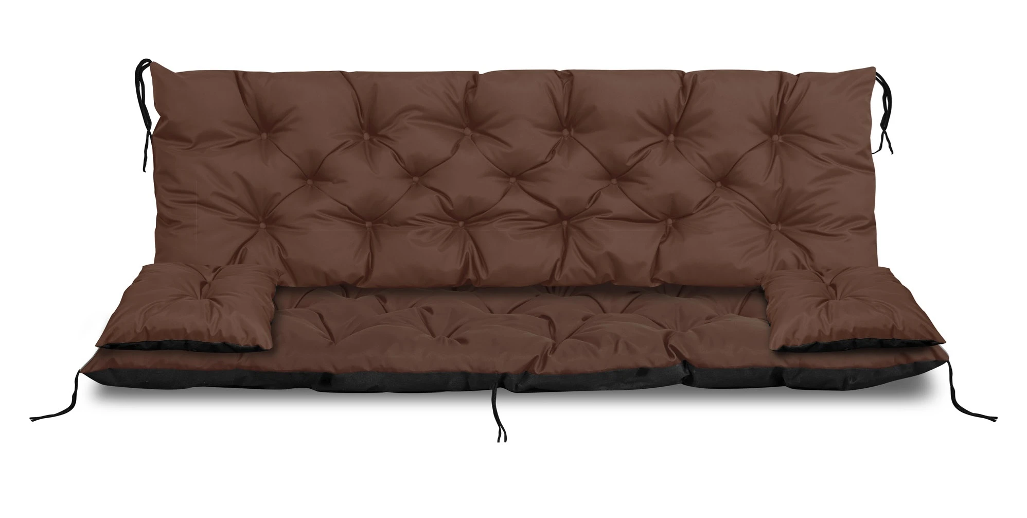Aio Factory Sodo pagalvėlė 100x60x50 cm + 2 pagalvėlės sūpynėms, atsparios vandeniui, rudos spalvos aprašymas - Prekės nuotrauka