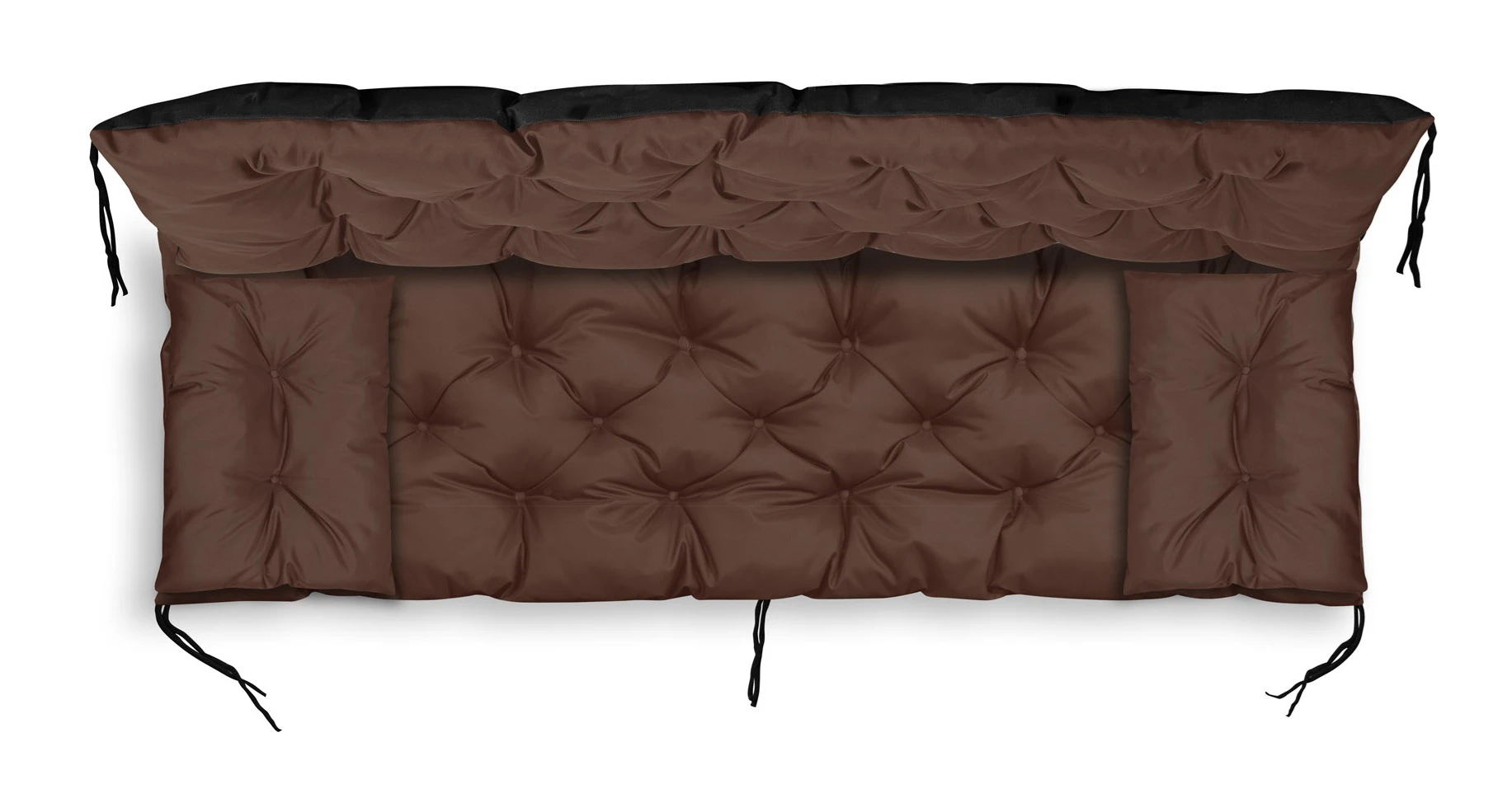 Aio Factory Sodo pagalvėlė 100x60x50 cm + 2 pagalvėlės sūpynėms, atsparios vandeniui, rudos spalvos aprašymas - Prekės nuotrauka