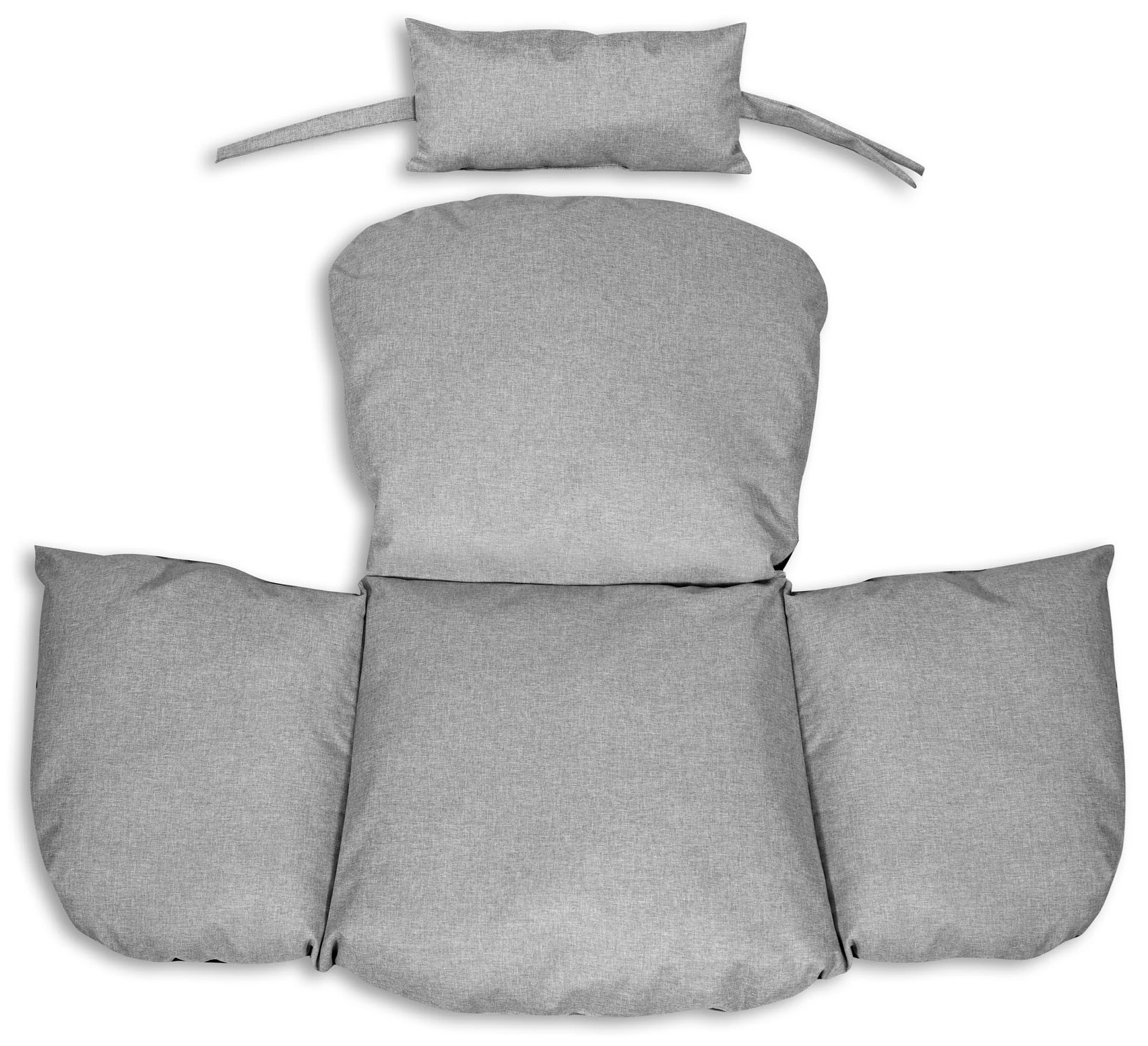 Aio Factory Sodo pagalvėlė 112x113 cm pakabinamai kėdei, gandro lizdas, vandeniui atspari, pilka aprašymas - Prekės nuotrauka