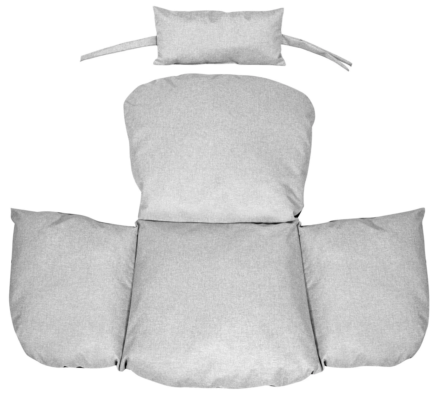 Aio Factory Sodo pagalvėlė 112x113 cm pakabinamai kėdei, gandro lizdas, vandeniui atspari, šviesiai pilka aprašymas - Prekės nuotrauka