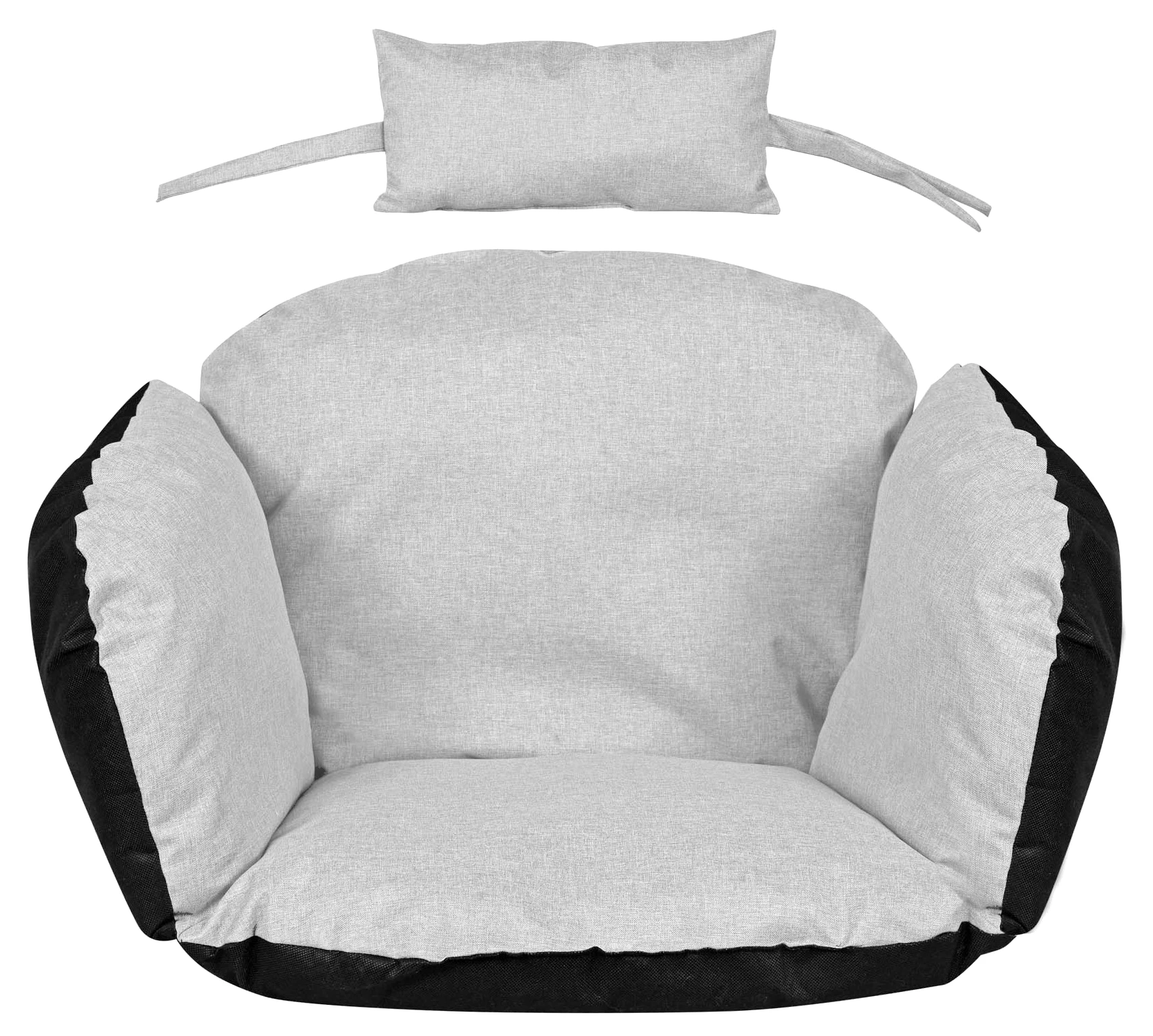 Aio Factory Sodo pagalvėlė 112x113 cm pakabinamai kėdei, gandro lizdas, vandeniui atspari, šviesiai pilka aprašymas - Prekės nuotrauka