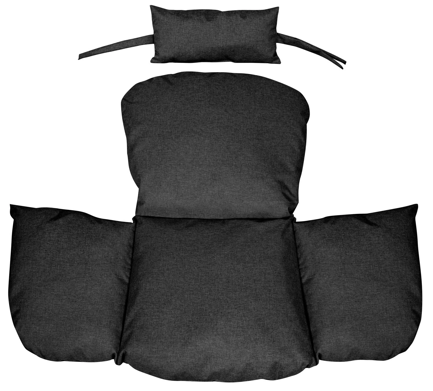 Aio Factory Sodo pagalvėlė 112x113 cm pakabinamai kėdei, gandro lizdas, vandeniui atspari, juoda aprašymas - Prekės nuotrauka