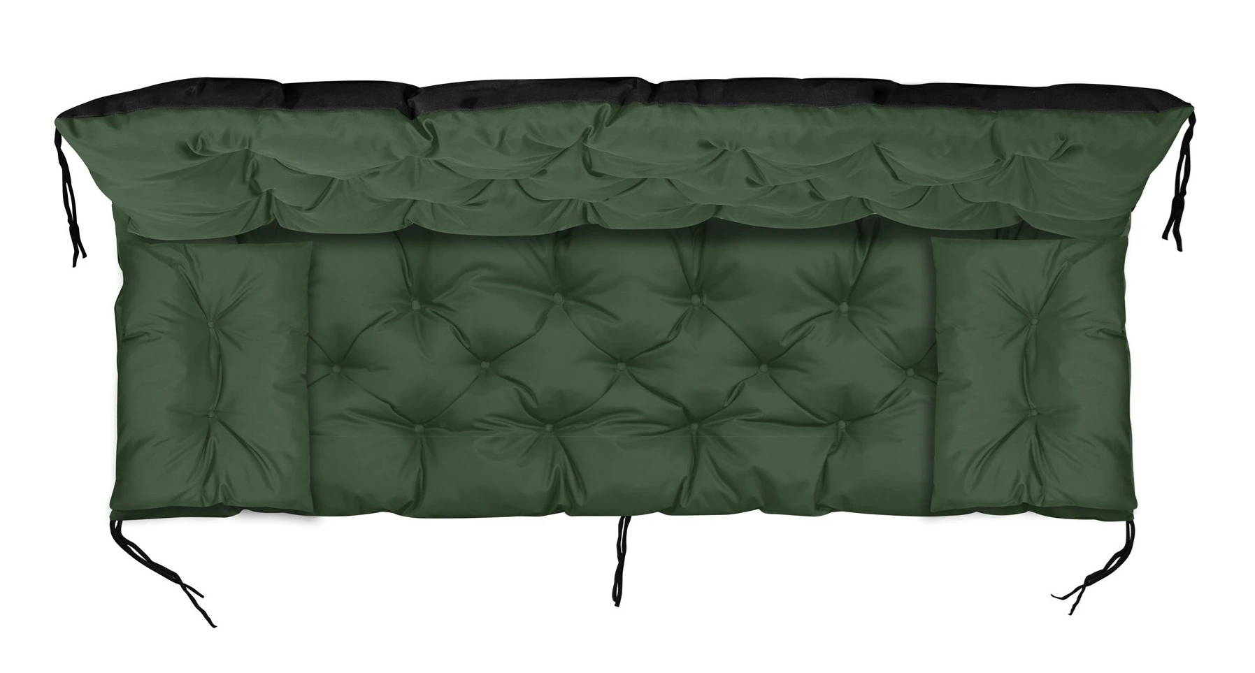 Aio Factory Sodo pagalvėlė 120x60x50 cm + 2 pagalvėlės sūpynėms, atsparios vandeniui, žalios spalvos aprašymas - Prekės nuotrauka