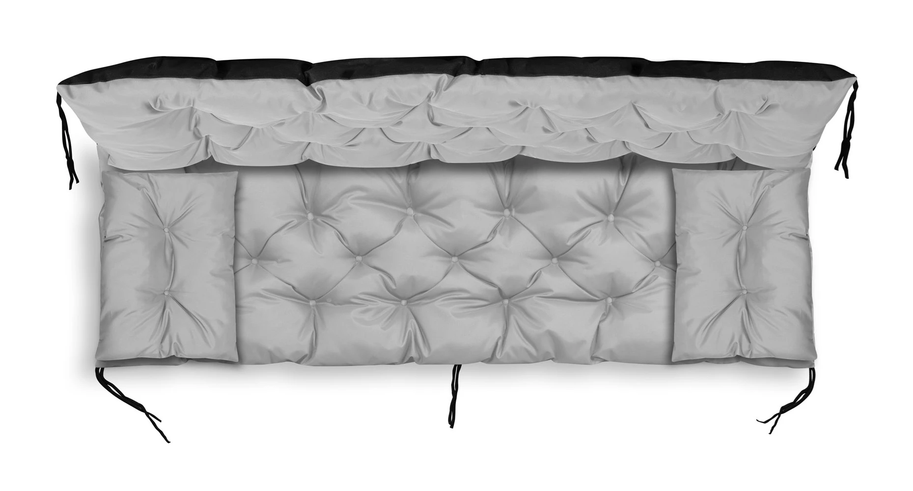 Aio Factory Sodo pagalvėlė 120x60x50 cm + 2 pagalvėlės sūpynėms, atsparios vandeniui, šviesiai pilkos aprašymas - Prekės nuotrauka