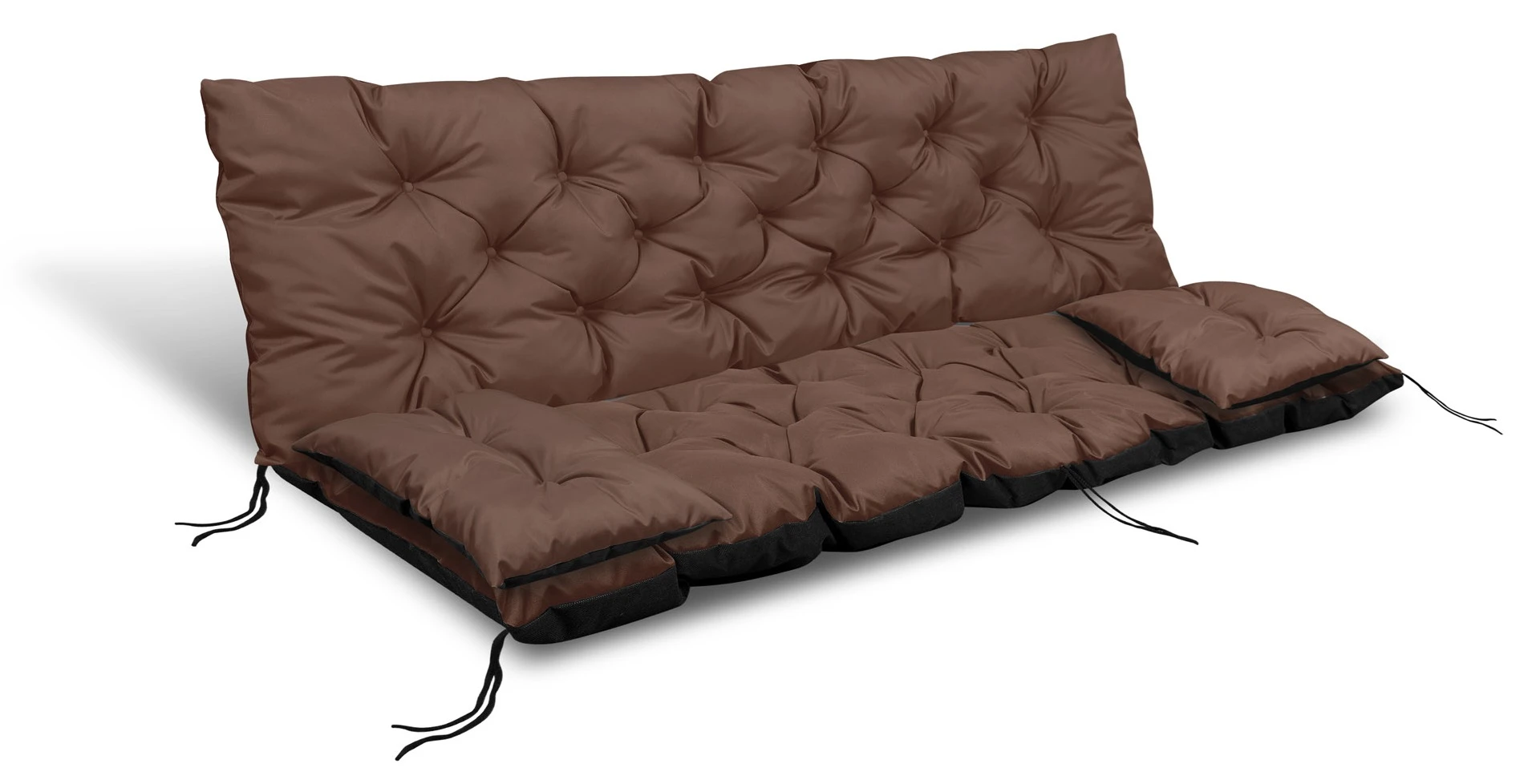 Aio Factory Sodo pagalvėlė 120x60x50 cm + 2 pagalvėlės sūpynėms, atsparios vandeniui, rudos spalvos aprašymas - Prekės nuotrauka