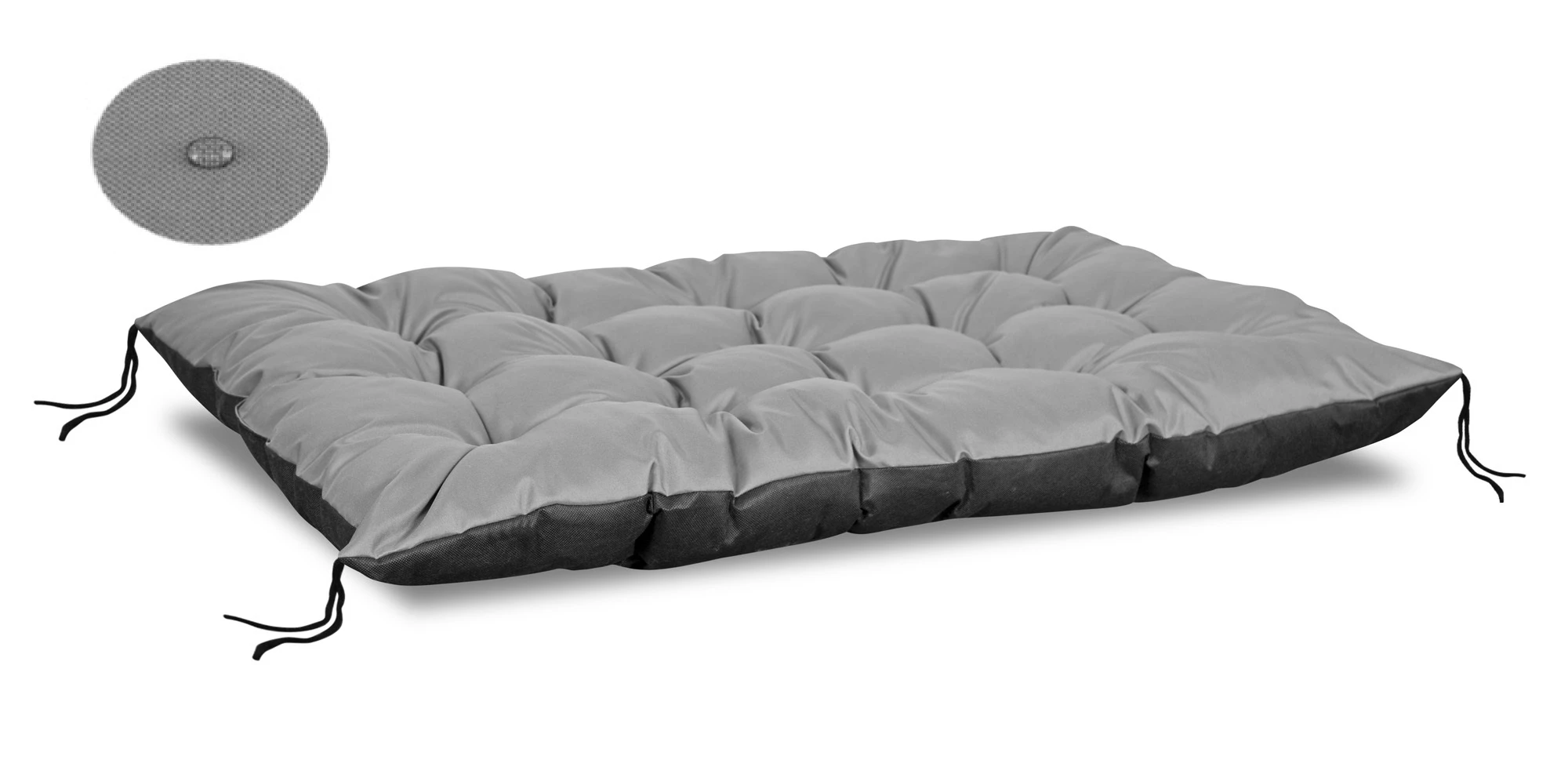 Aio Factory Sodo pagalvėlė 120x80 cm palečių suoliukui, vandeniui atspari, pilka aprašymas - Prekės nuotrauka