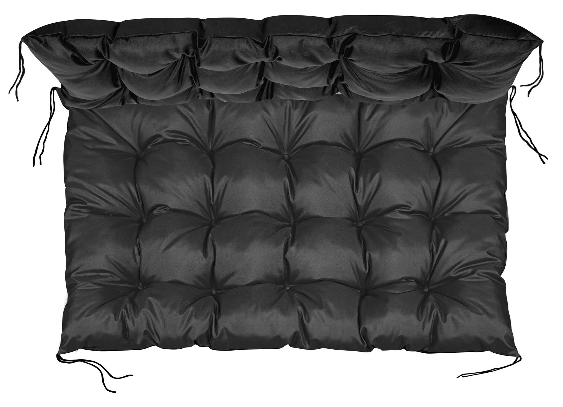 Aio Factory Sodo pagalvėlė 120x80 cm palečių suoliukui, vandeniui atspari, juoda aprašymas - Prekės nuotrauka