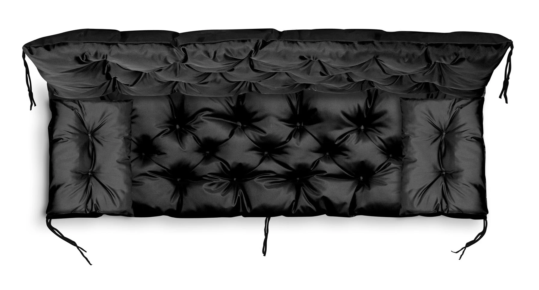 Aio Factory Sodo pagalvėlė 150x60x50 cm + 2 pagalvėlės sūpynėms, atsparios vandeniui, juodos aprašymas - Prekės nuotrauka