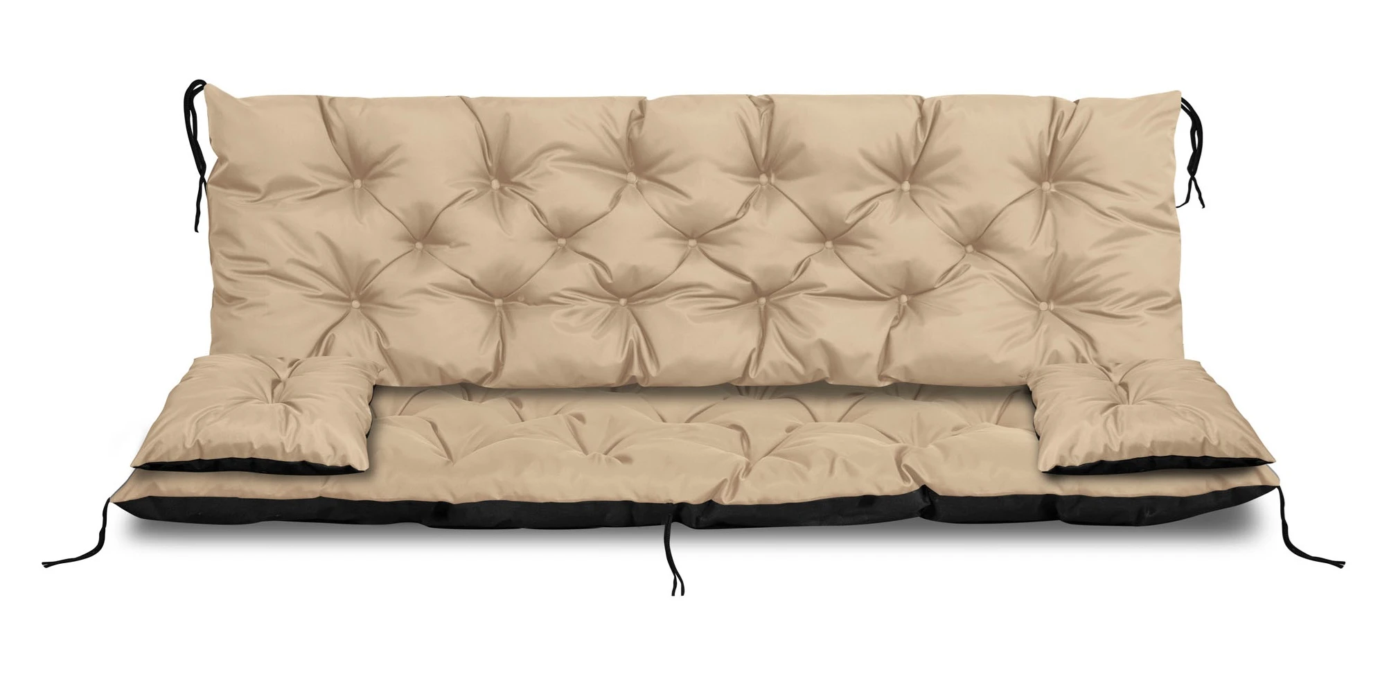 Aio Factory Sodo pagalvėlė 150x60x50 cm + 2 pagalvėlės sūpynėms, vandeniui atsparios, smėlio spalvos aprašymas - Prekės nuotrauka