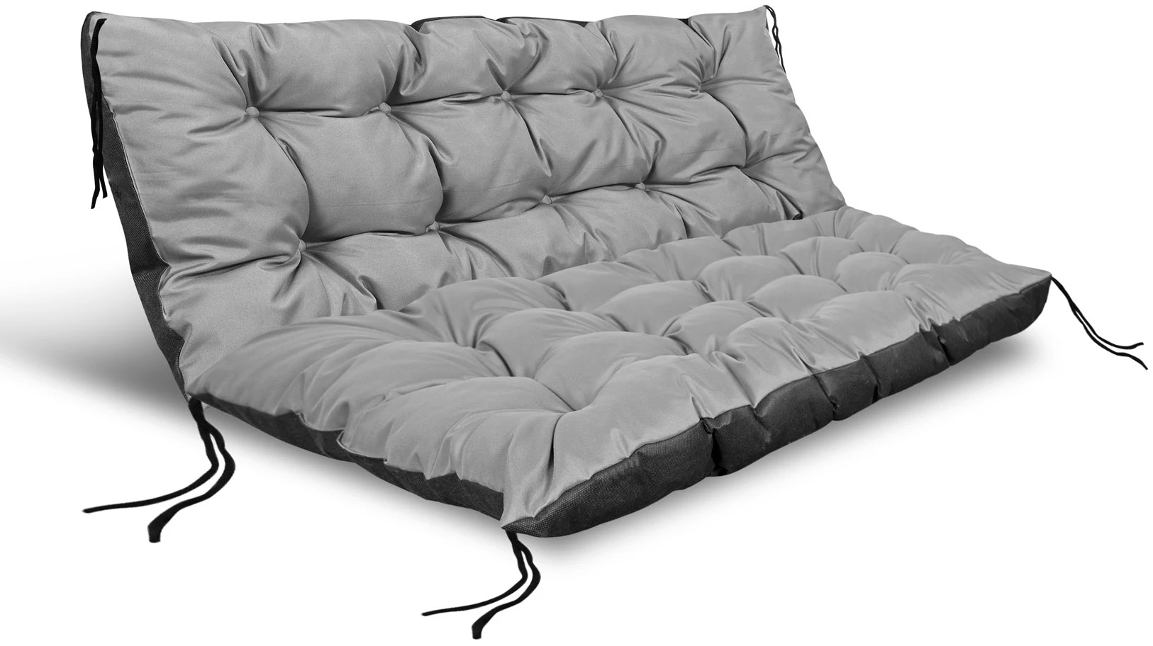 Aio Factory Sodo pagalvėlių komplektas 120/80 cm + 120/40 cm palečių suoliukui, atsparus vandeniui, pilkas aprašymas - Prekės nuotrauka