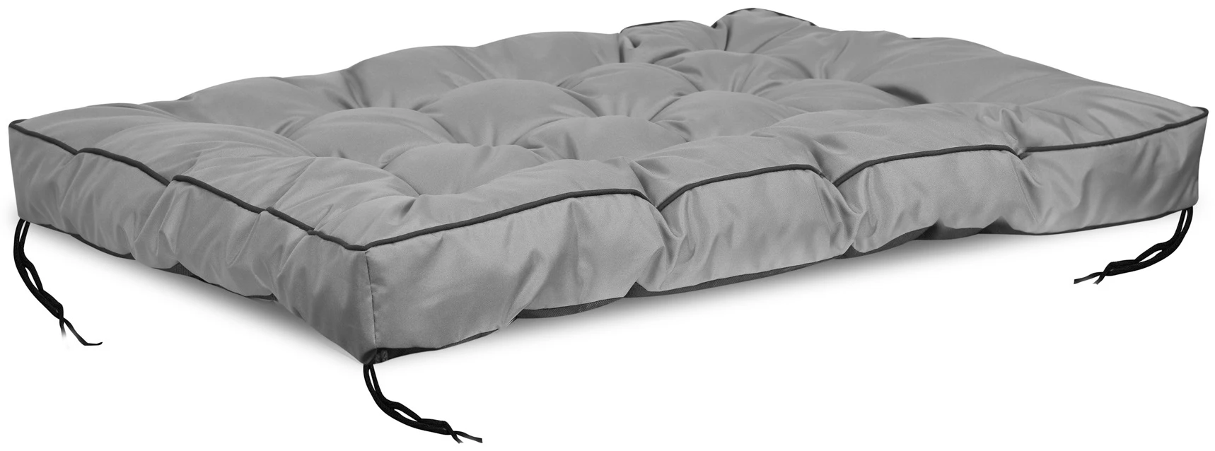 Aio Factory Sodo pagalvėlių komplektas su aukšta šonine sienele 120/80 cm + 120/40 cm, vandeniui atspariam palečių suoliukui, pilkas aprašymas - Prekės nuotrauka