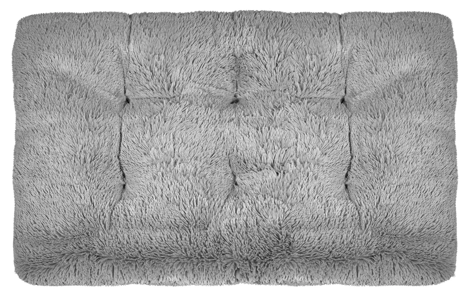 Aio Factory Šuns guolio pagalvėlė, aukšta šoninė, „Shaggy“, 100x70 cm, šviesiai pilka aprašymas - Prekės nuotrauka