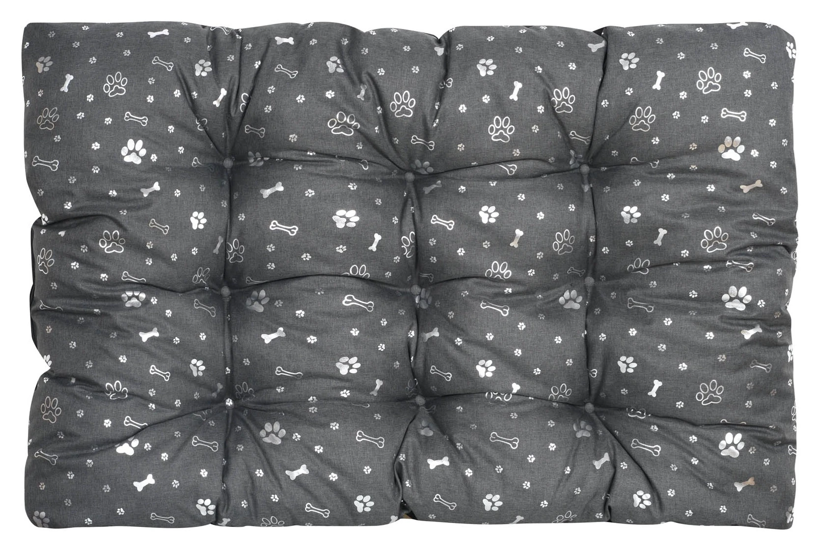 Aio Factory Šuns guolio pagalvėlė PRESTIGE 100x70 cm, vandeniui atspari, sidabriniai kaulai aprašymas - Prekės nuotrauka