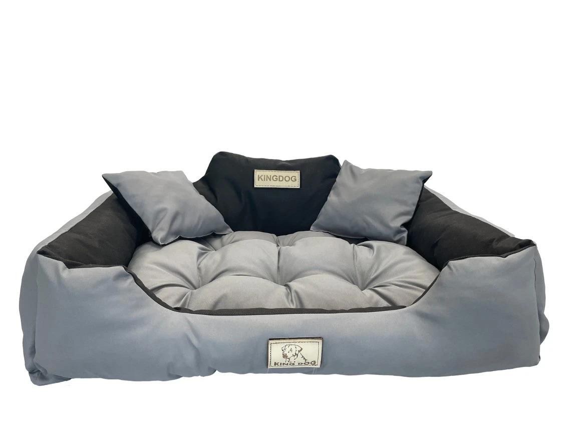 Aio Factory Šuns guolis KINGDOG 130x105 cm, personalizuotas, atsparus vandeniui, tamsiai pilkas aprašymas - Prekės nuotrauka