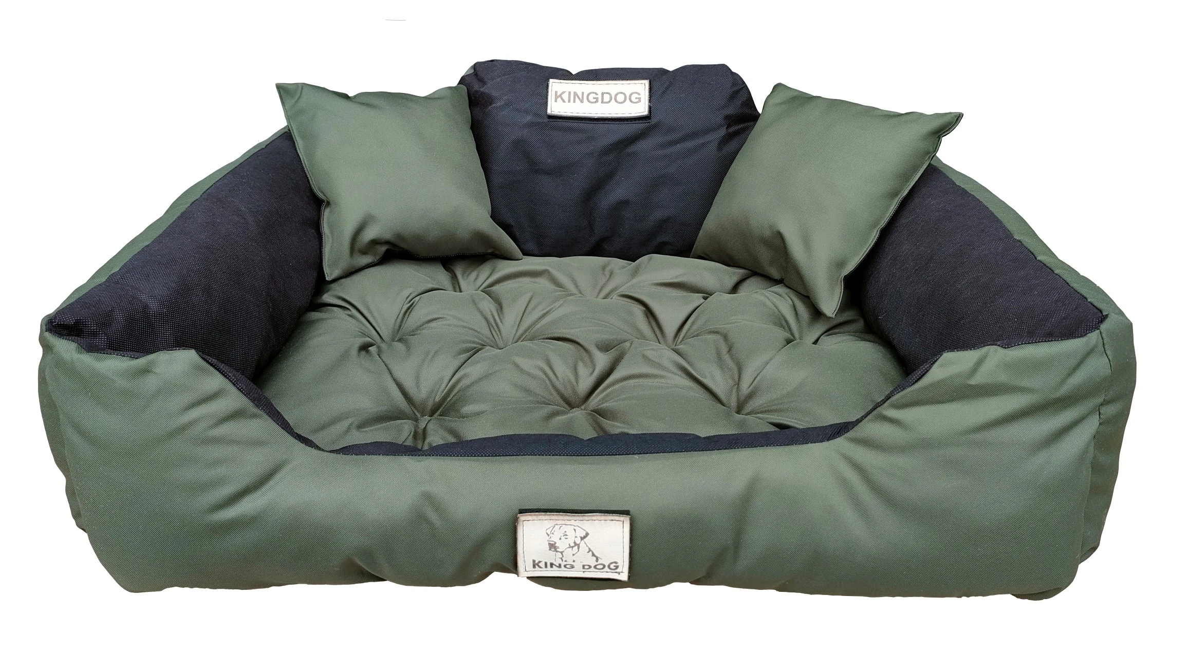 Aio Factory Šuns guolis KINGDOG 130x105 cm, personalizuotas, atsparus vandeniui, žalias aprašymas - Prekės nuotrauka