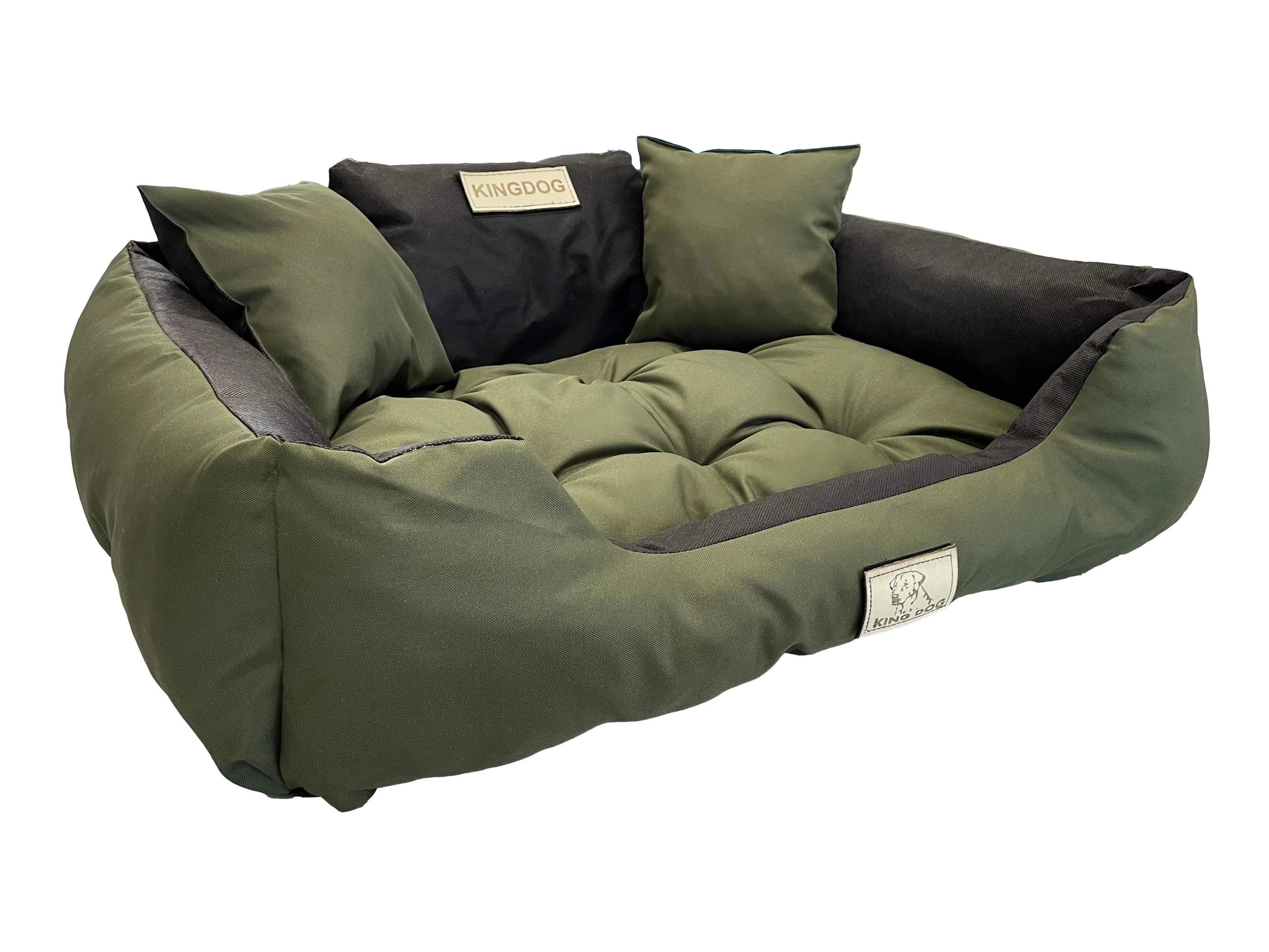 Aio Factory Šuns guolis KINGDOG 130x105 cm, personalizuotas, atsparus vandeniui, žalias aprašymas - Prekės nuotrauka