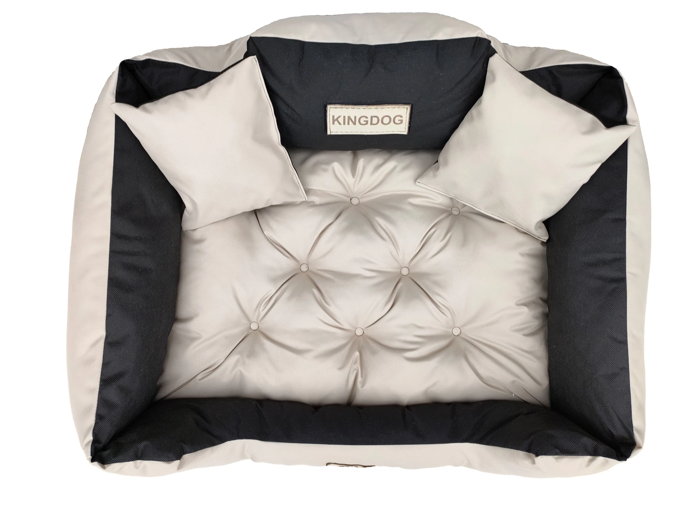 Aio Factory Šuns guolis KINGDOG 130x105 cm, personalizuotas, vandeniui atsparus, smėlio spalvos aprašymas - Prekės nuotrauka