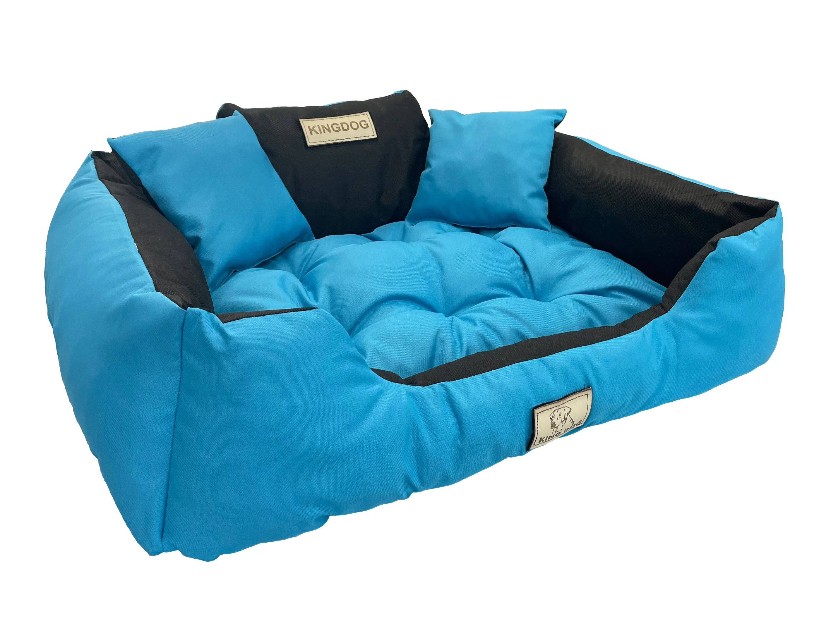 Aio Factory Šuns guolis KINGDOG 130x105 cm, personalizuotas, atsparus vandeniui, mėlynas aprašymas - Prekės nuotrauka