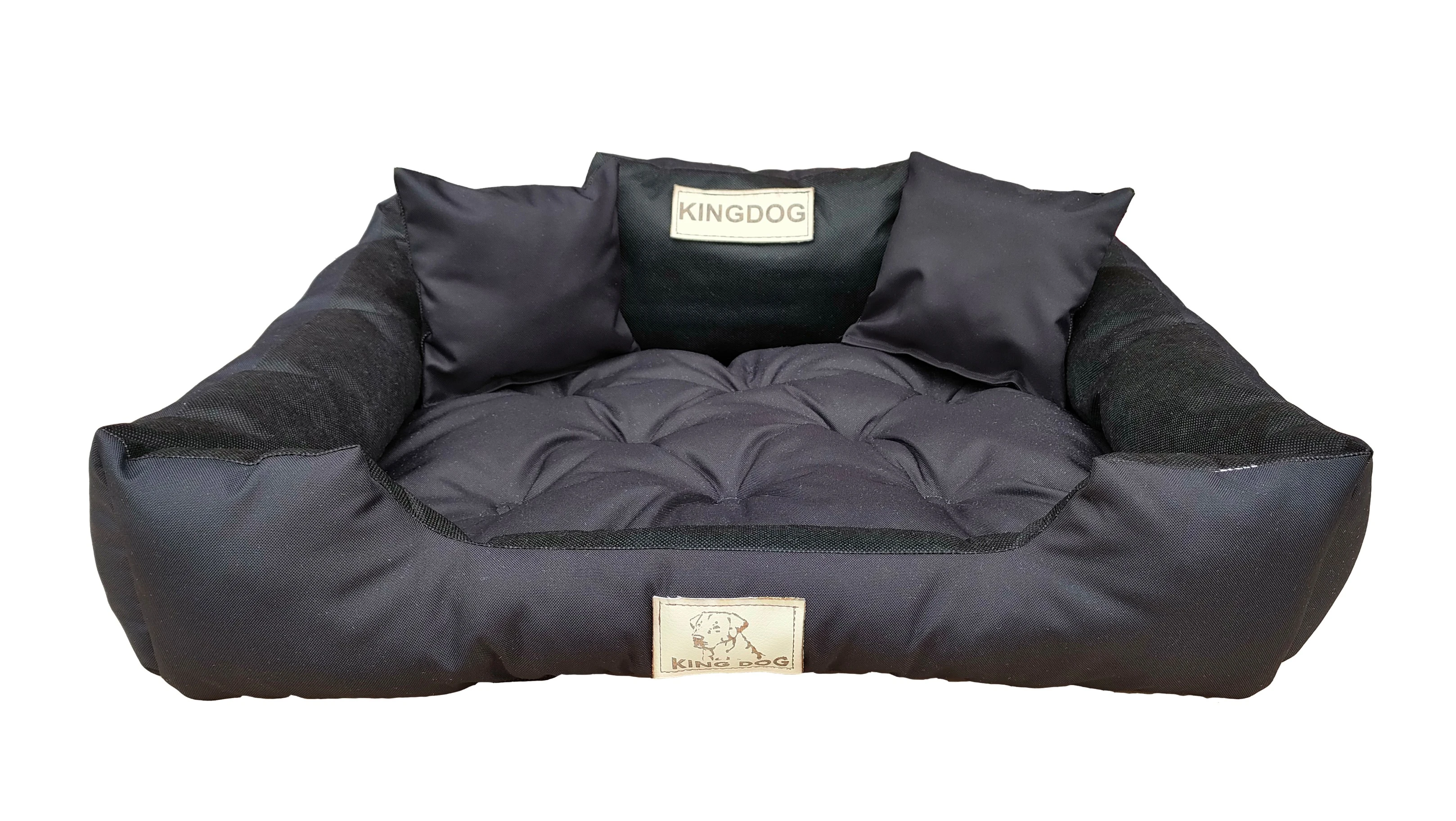Aio Factory Šuns guolis KINGDOG 130x105 cm, personalizuotas, atsparus vandeniui, juodas aprašymas - Prekės nuotrauka