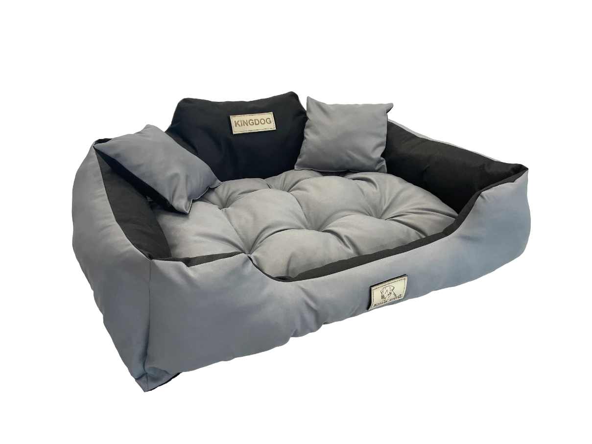 Aio Factory Šuns guolis KINGDOG 145x115 cm, personalizuotas, atsparus vandeniui, tamsiai pilkas aprašymas - Prekės nuotrauka