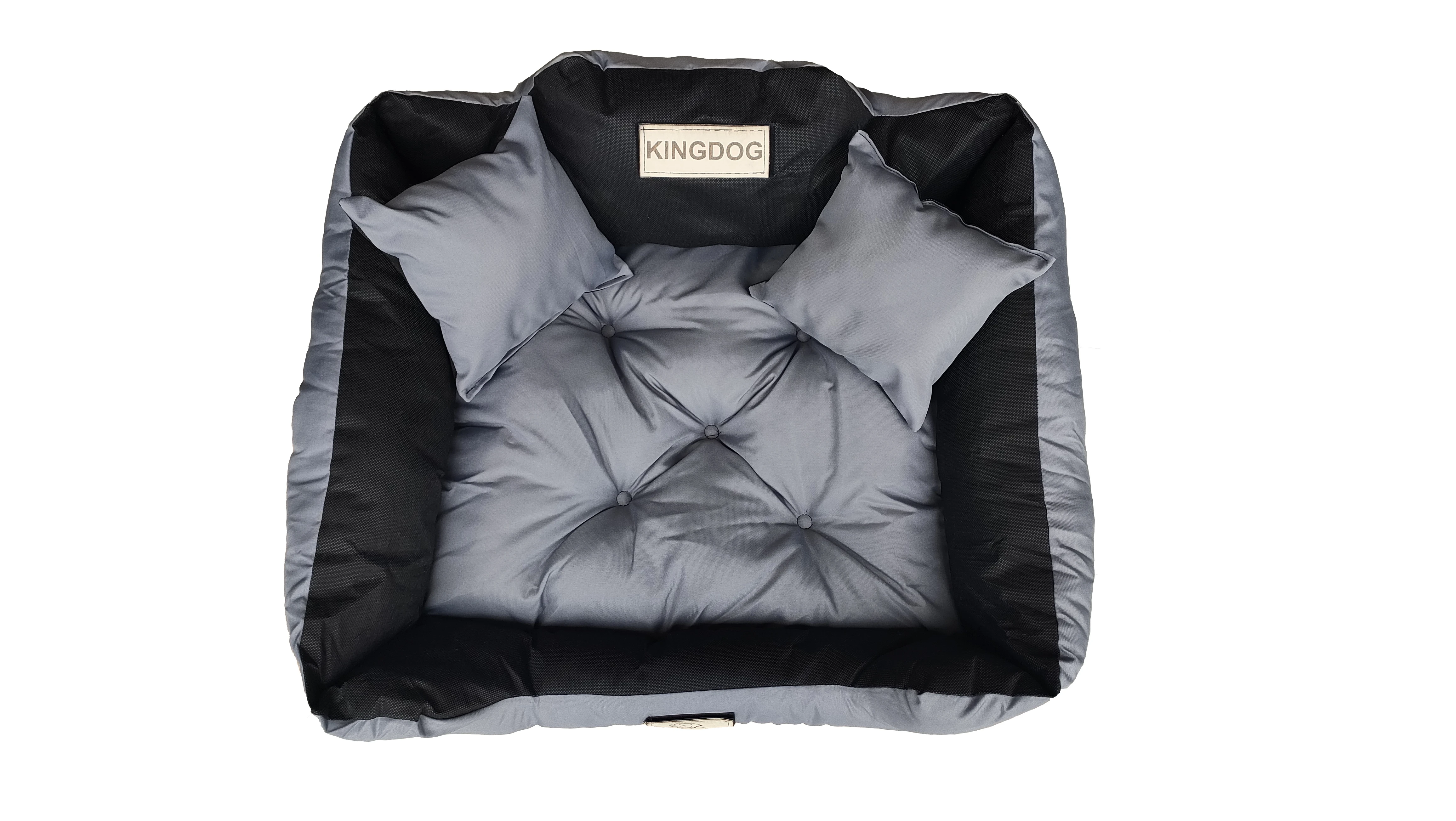 Aio Factory Šuns guolis KINGDOG 145x115 cm, personalizuotas, atsparus vandeniui, tamsiai pilkas aprašymas - Prekės nuotrauka